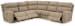 Next-Gen Durapella - 5-Piece Power Reclining Sectional - Sand