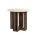 Aspen - Round End Table - Distressed Brown/Antique White