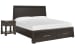 Tauren - California King Panel Storage Bed With Open Nightstand - Coffee Bean