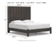 Fraluna - King Panel Bed - Charcoal