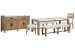 Plum Creek - Rectangular Dining Table With 2 Benches, 2 Side Chairs And Server - Sierra Brown