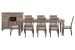 Lancaster - Extendable Rectangular Dining Table With 8 Side Chairs And Server - Dovetail Gray