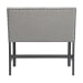 Seneca - Counter Bench With Upholstered Back And Gray Fabric - Gray