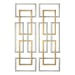 Aerin - Geometric Wall Art (Set of 2) - Gold