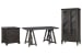 Sutton Place - Desk With Lateral File And Door Bookcase - Weathered Charcoal