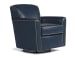 Kingman - Leather Swivel Glider - Dark Gray