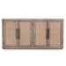Jensen - Cane/Wood 4 Door Cabinet - Taupe