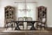 Corsica Dark Rectangle Pedestal Dining Table w/2-20in Leaves
