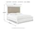 Kanwyn - California King Panel Upholstered Bed - Whitewash