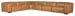MS - Fresco 6 Seat Sectional 4-Power - Light Brown