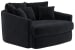 Matty - Round Accent Cuddle Chaise - Ebony