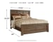 Juararo - Queen Panel Bed - Dark Brown