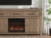 Garistyn - 73" TV Stand With Electric Infrared Fireplace Insert - Brown