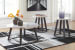 Luvoni - White / Dark Charcoal Gray - Occasional Table Set (Set of 3)