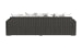 Cabo - Sofa - Dark Gray / White