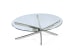 Zila - Oval Cocktail Table -  Brushed Nickel