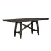 Double Bridge - 6 Piece Gathering Table Set - Dark Brown - Upholstered Counter Chairs
