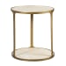 Clench - Brass Side Table - Beige