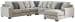 Ardsley - Pewter - Right Arm Facing Corner Chaise with Loveseat 5 Pc Sectional