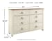 Willowton - Brown / Beige / White - Six Drawer Dresser