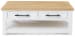 Ashbryn - White / Natural - Rectangular Cocktail Table