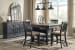 Tyler Creek - Dark Gray - 5 Pc. - Counter Table, 4 Barstools