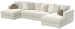 Ritzy - 4 Piece Modular Double Chaise Sectional - Bone