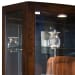 PFC Curios - Curved Front 5 Shelf Curio Cabinet - Mahogany Brown