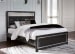 Kaydell - Black - Queen Upholstered Glitter Panel Bed