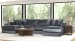 Remington - 4 Piece Modular Double Chaise Sectional - Slate