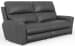 Fredda - Italian Leather Match Power Zero Gravity Reclining Sofa With Power Adjustable Headrest - Anthracite
