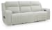 Forest Lake - Alloy - Power Reclining Sofa With Adj Headrest