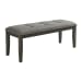 Everdeen - 6 Piece Dining Set Table, Four Chairs and Bench - Charcoal
