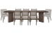 Kavanaugh - Trestle Dining Table With 6 Side Chairs And 2 Host Chairs - Weathered Kona Brown / Gray