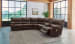 Family Circle - Dark Brown - 3-Piece Power Reclining Sectional With Raf Power Reclining Loveseat With Console