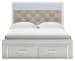 Altyra - Queen Panel Bed With Footboard Storage - White