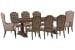 Durango - Extendable Trestle Dining Table With 6 Upholstered Side Chairs And 2 Host Chairs - Willadeene Brown / Gray