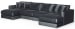 Remington - 4 Piece Modular Double Chaise Sectional - Slate