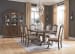 Charmond - Brown - 10 Pc. - Rectangular Dining Room Extension, 6 Upholstered Side Chairs, Dining Room Buffet, China