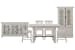 Bronwyn - Extendable Rectangular Counter Height Dining Table With 4 Counter Chairs, Server And Dining Cabinet - Alabaster