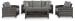 Oasis Court - Gray - Sofa, Chairs, Table Set (Set of 4)