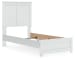 Bostwick Shoals - White - Twin Panel Bed With Framed Footboard