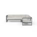 Redondo - Sectional, No Welt - Cast Silver / Dark Gray