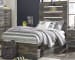 Drystan - Twin Panel Bed With 4 Side Drawers - Brown / Beige