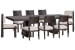 Tauren - Extendable Double Pedestal Dining Table With 6 Side Chairs And 2 Upholstered Side Chairs - Coffee Bean / Beige