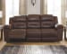 Stoneland - Chocolate - 5 Pc. - Reclining Sofa, Double Reclining Loveseat with Console, Urlander Lift Top Cocktail Table, 2 End Tables