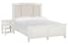 Willowbrook - Queen Panel Upholstered Bed With Open Nightstand - Egg Shell White