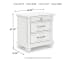 Kanwyn - Three Drawer Night Stand - Whitewash