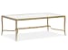 Lorena - Rectangular Cocktail Table With 2 Accent Tables And Sofa Table - Burnished Brass