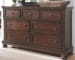 Porter - Rustic Brown - 6 Pc. - Dresser, Mirror, California King Panel Bed, Nightstand